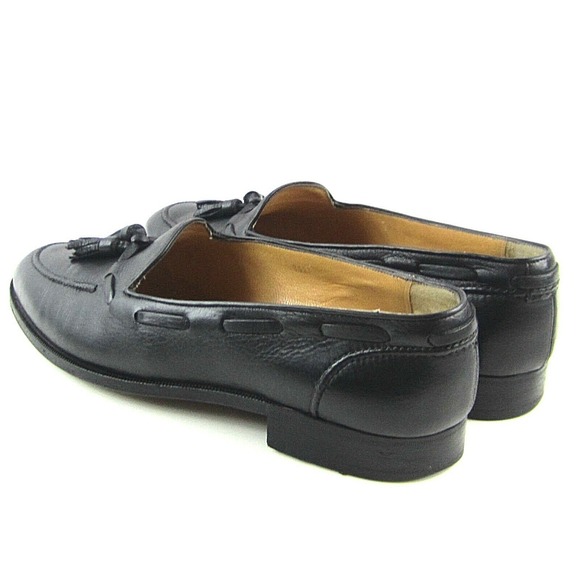 Davide Cenci Men\'s Size 9 M Black Tassel Slip on Leather Loafer Hand Made Italy main image 4